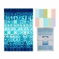 Jenny Jackson's Pastel FPP May Strip Of The Month Kit: Pattern, Fabric Panel & Ready To Use Templates