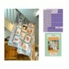 Amber Makes Sewing Block Of The Month Quilt Finishing Panel & Instructions - Purple -SEWINGSTREET Sales ep6625