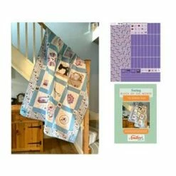 Amber Makes Sewing Block Of The Month Quilt Finishing Panel & Instructions - Purple