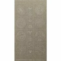 Sashiko Tsumugi Preprinted Kamon 19 Grey Fabric Panel 108x61cm