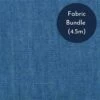 Medium Blue 4oz Washed Denim Cotton Fabric Bundle (4.5m) -SEWINGSTREET Sales et6697