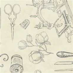 Dan Morris Got Your Back Sewing Motifs Extra Wide Backing Fabric 0.5m (274cm Width)