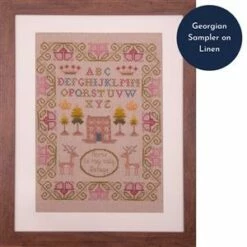 The Cross Stitch Guild Georgian Sampler On Linen