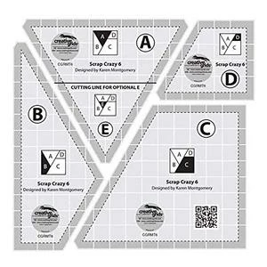 Creative Grids® Non-Slip Scrap Crazy 15.2cm (6") By Karen Montgomery 3 Creative Grids® Non-Slip Scrap Crazy 15.2cm (6") By Karen Montgomery
