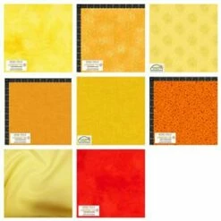 Yellow Long Quarter Fabric Pack - 8 Pieces (25cm X 112cm)