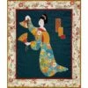 Village Fabrics Geisha With Fans Wall Hanging -SEWINGSTREET Sales jfmy52