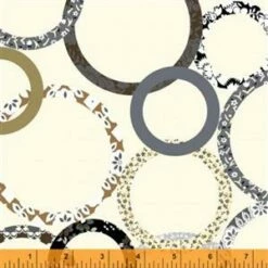 Patchwork Rings Natural Extra Wide Backing Fabric 0.5m (274cm)