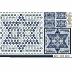 Amber Makes EPP Hexie Cushion Panel Blue China (140 X 170cm)