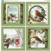 Debbi Moore Winter Robins 4 Feature Squares Fabric Panel (70cm X 72cm) -SEWINGSTREET Sales kvuu83