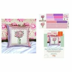 Amber Makes July The Flower Shop Block Of The Month Kit: The Log Cabin Cushion Panel & Instructions