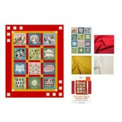 Amber Makes The Twelve Days Of Christmas Quilt Kit: Multicoloured - Fabric (3m), Panel & Instructions