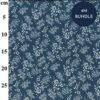 Printed Denim White Small Floral Fabric Bundle (4m) -SEWINGSTREET Sales mq6624