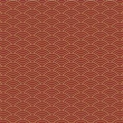 Oriental Arts Japanese Sashiko Rainbows Red Extra Wide Backing Fabric 0.5m (274cm Width)