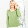 Stylecraft Naturals Bamboo & Cotton Crew Neck Sweater Spring Green X 4 Balls Size 32-34in -SEWINGSTREET Sales qas384