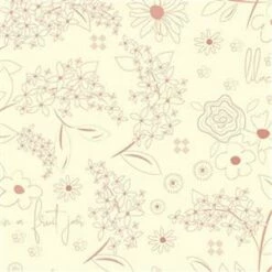 Riley Blake Adel In Spring Cream Extra Wide Backing Fabric 0.5m (274cm)