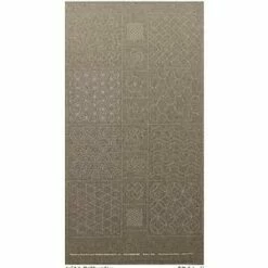 Sashiko Tsumugi Preprinted Geo 19 Grey Fabric Panel 108x61cm