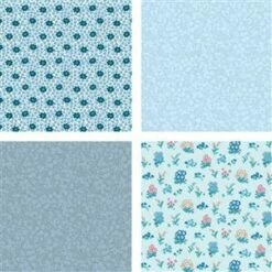 Liberty Flower Show & Wiltshire Blue FQ's (4pcs)