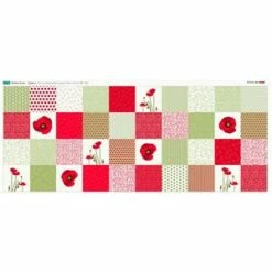 Delphine Brooks Poppy 40 Squares Fabric Panel (140 X 94cm)