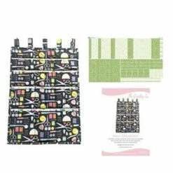 Wendy Orlando's Pea Green Wall Organiser Kit: Instructions & Fabric Panel
