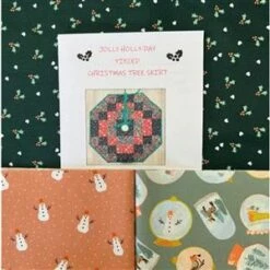 Allison Maryon's Jolly Holly-Day Christmas Tree Skirt Kit: Pattern & Snowman Fabric "
