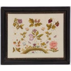 Cross Stitch Guild NEW Vintage Flower Sampler On Aida