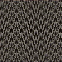 Oriental Arts Japanese Sashiko Rainbows Navy Extra Wide Backing Fabric 0.5m (274cm Width)