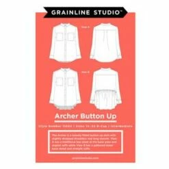 Archer Button Up Shirt Pattern Size 14-32 By Grainline Studio
