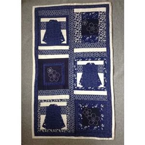 Sew With Beth Kimono & Sashiko Wall Hanging Kit: Blue & Ivory 3 Sew With Beth Kimono & Sashiko Wall Hanging Kit: Blue & Ivory