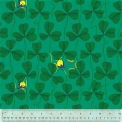 Fire Flies Green Extra Wide Backing Fabric 0.5m (274cm)