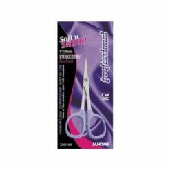 Janome Elna Professional Soft & Sharp Finepoint Embroidery Scissors 10cm (4”)   