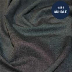Yarn Dyed Black Cotton Chambray Fabric Bundle (4.5m)