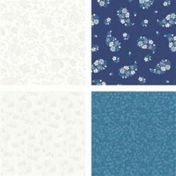 Liberty Silhouette Blue & White FQ's